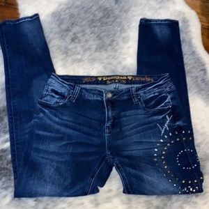 Desigual Embellished Skinny Jeans 28